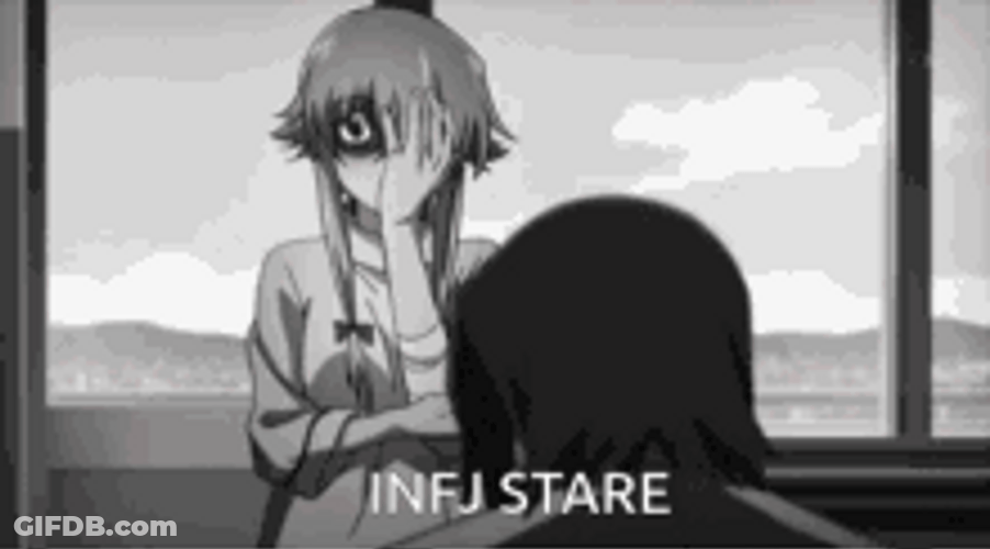 Future Diary Yuno Gasai Big Eye Stare Yandere GIF