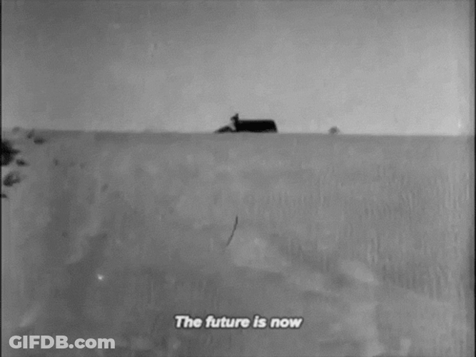 Future Flying Funny Vintage Clip GIF