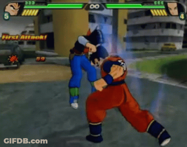 Future Gohan Beating Up Android Seventeen To Death GIF