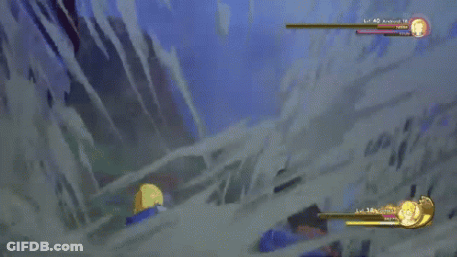 Future Gohan Composed His Power To Attack Android Eighteen And Android Seventeen GIF