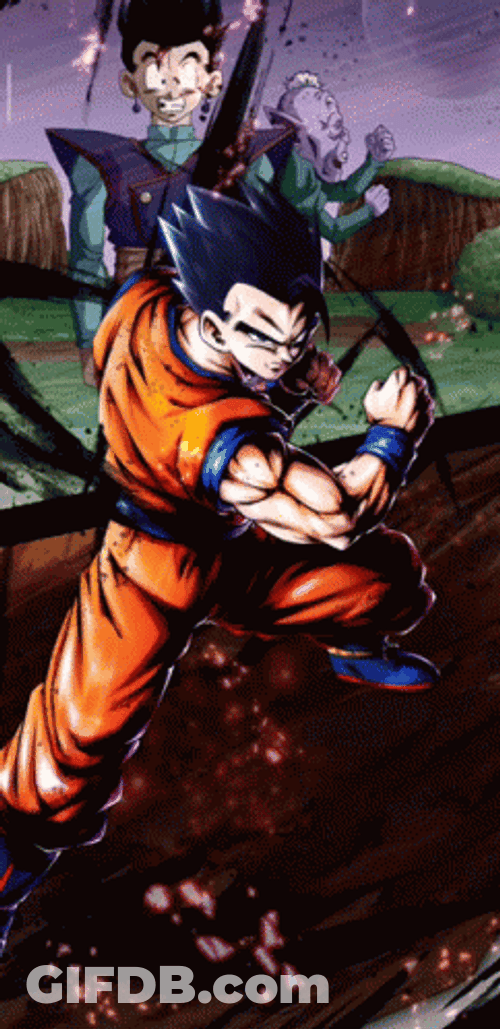 Future Gohan Glowing Fan Made Art GIF