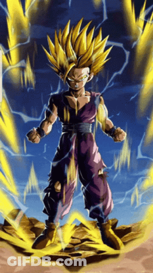 Future Gohan In His Remarkable Super Saiyan Era GIF