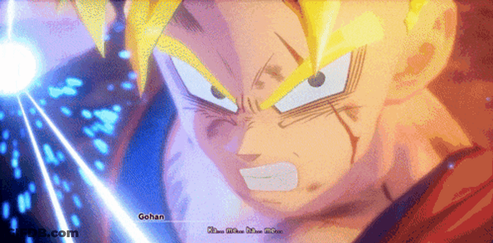 Future Gohan Manumitting One Hand Kamehameha Wave GIF