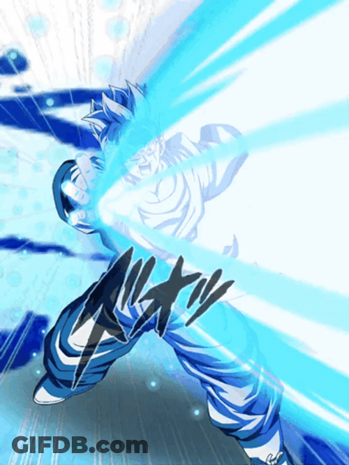 Future Gohan Powerful One Hand Kamehameha Wave GIF