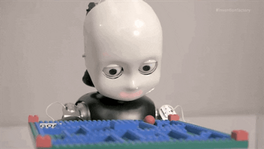 Futuristic Artificial Intelligence Child Humanoid Robot GIF