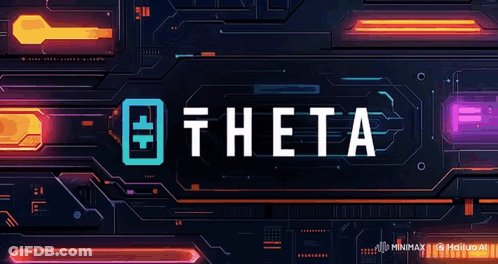 Futuristic Background With Theta GIF