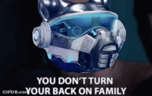 Futuristic Helmet: Don't Turn Your Back On Family GIF