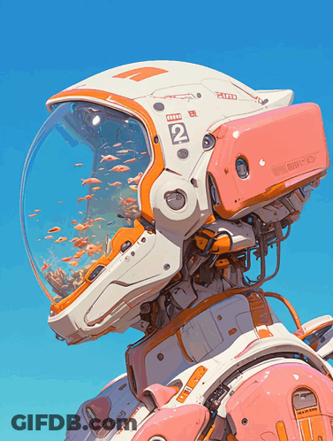 Futuristic Helmet With Number 12 GIF