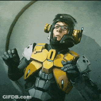 Futuristic Suit With Number 1 GIF