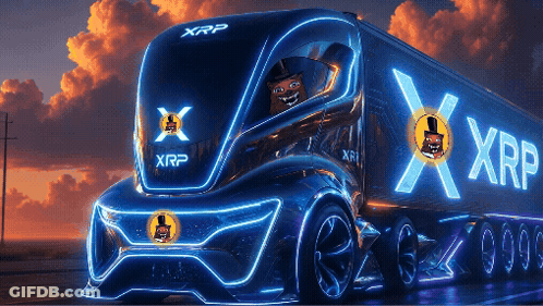 Futuristic Truck With XRP Written On It GIF