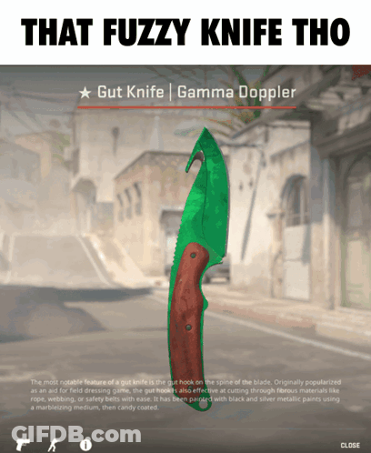 Fuzzy Knife Text GIF
