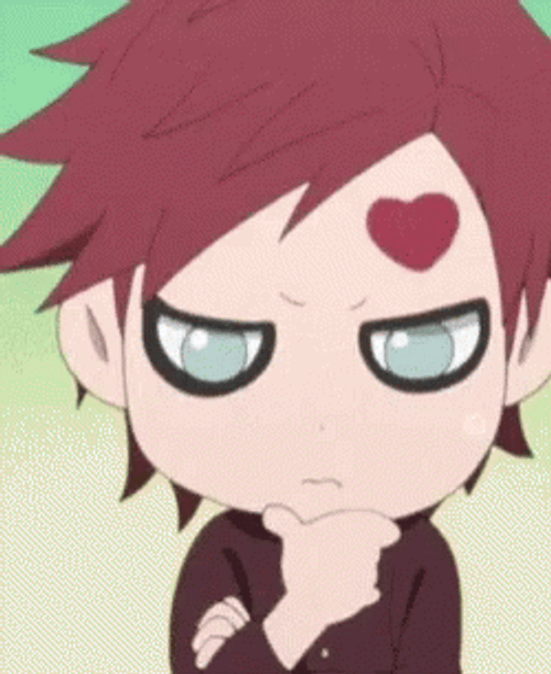 Gaara Anime Blushing GIF