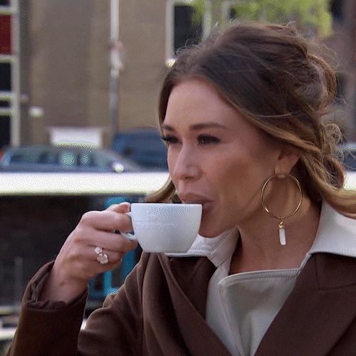 Gabbie Carter Sipping Tea GIF
