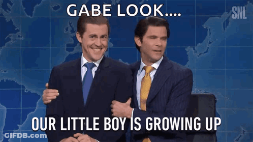 Gabe Look Our Little Boy Is Growing Up GIF