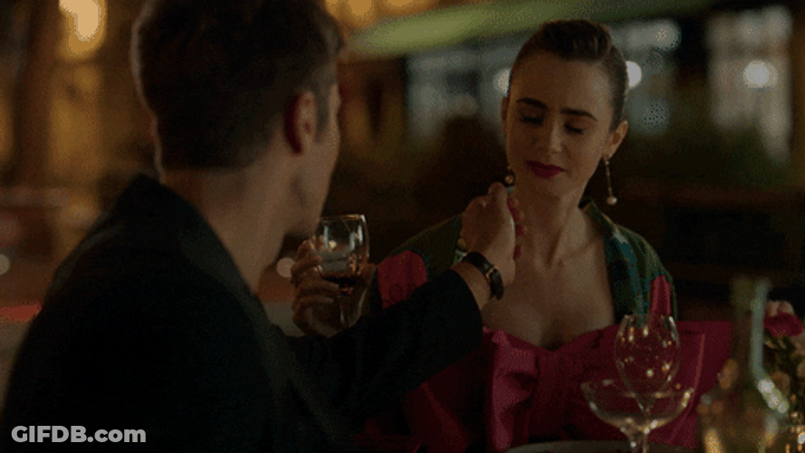 Gabriel Fixed Emily In Paris Lipstick GIF