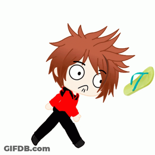 Gacha Life Dream Smp Throwing Flip Flops GIF