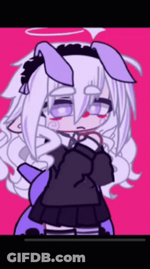 Gacha Life Frantic Gothic Bunny Ears GIF