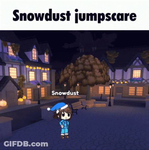 Gacha Life Spinning Snowdust Jumpscare GIF