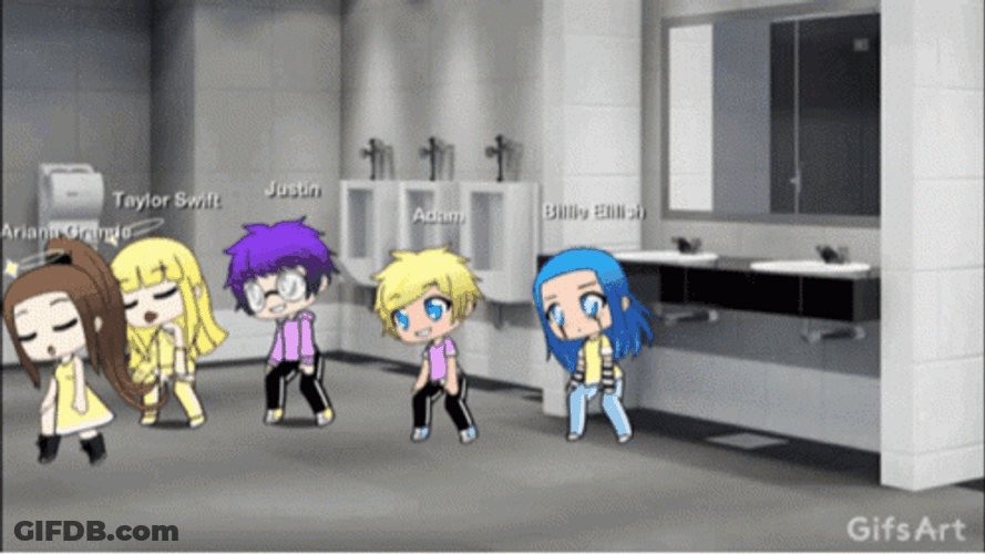 Gacha Life Squad Group Dancing GIF