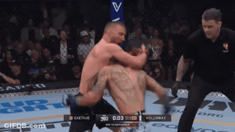 Gaethje Vs Holloway Fight On Screen GIF