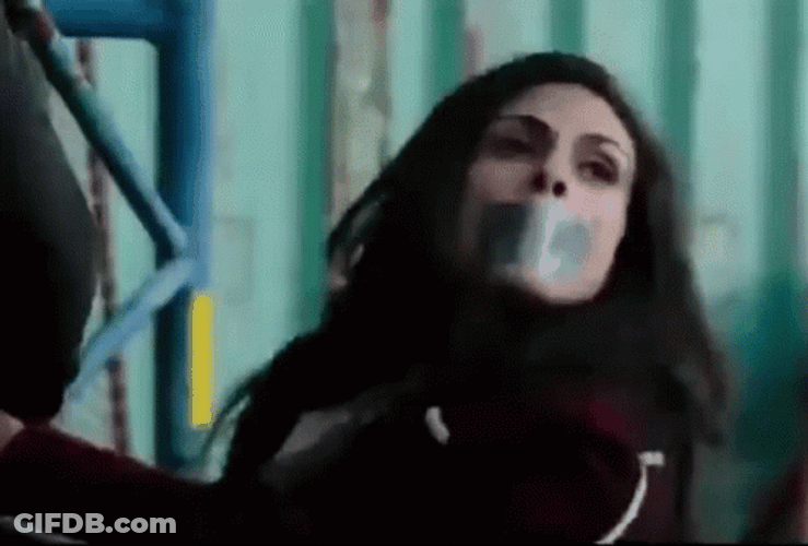 Gagged Deadpool Morena Baccarin GIF