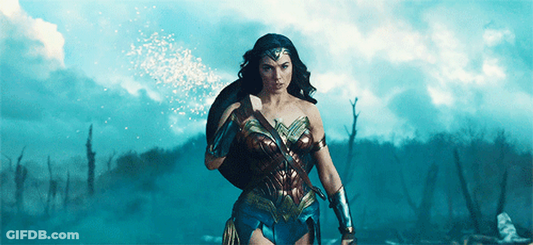 Gal Gadot Wonder Woman Walking GIF
