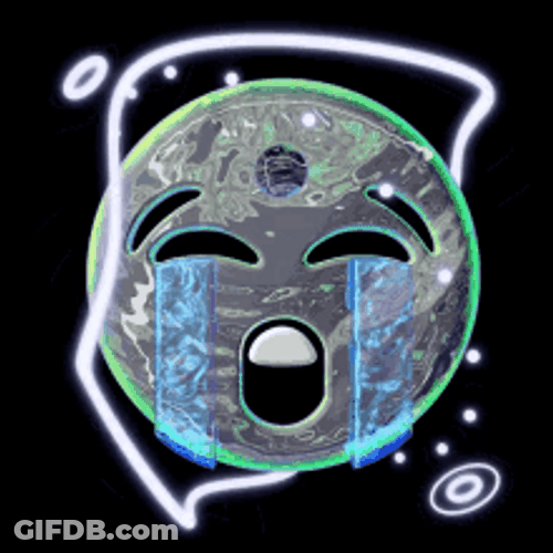 Galactic Upset Crying Emoji GIF