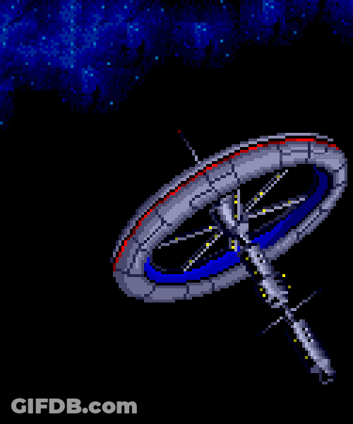 Galaga '88 Space Station GIF