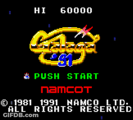 Galaga '91 Arcade Screen GIF