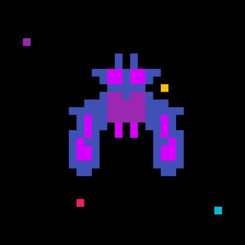 Galaga Boss 1000 Hit GIF