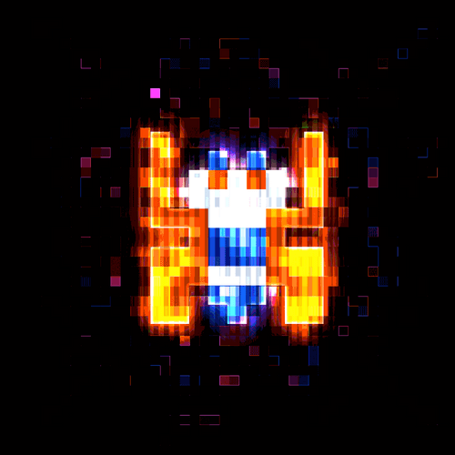 Galaga Bug Neon Art GIF