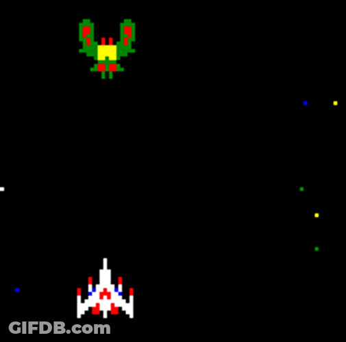 Galaga Classic Capture Dodge GIF
