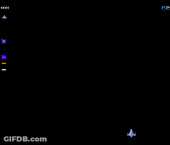 Galaga Game Warp Malfunction GIF
