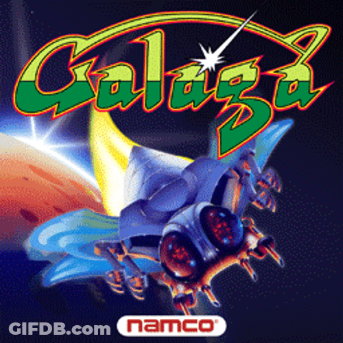 Galaga Namco Cover Animation GIF