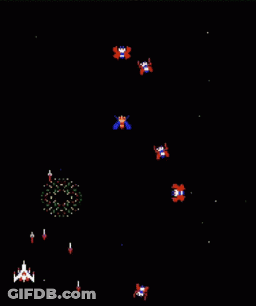 Galaga NES Playthrough GIF