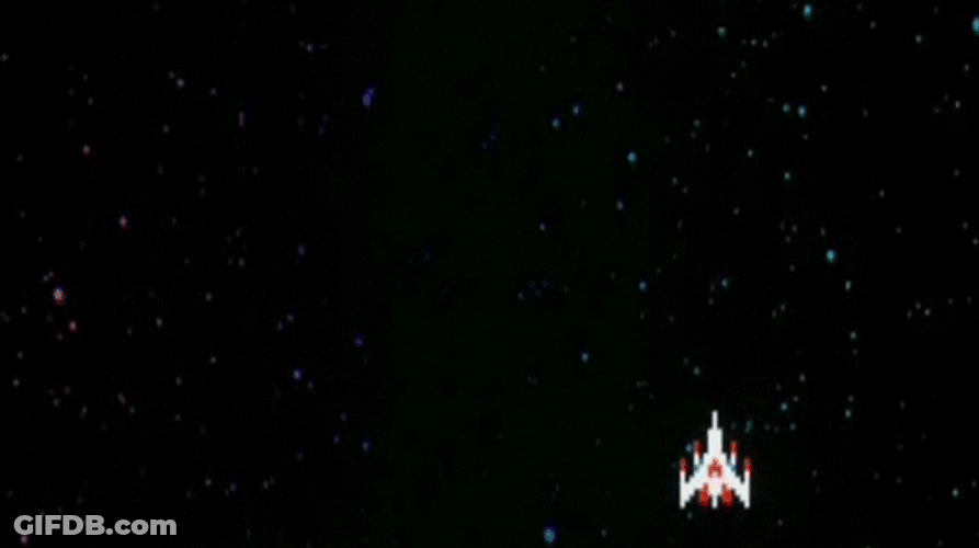 Galaga Ship Fire Attack GIF