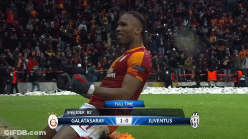 Galatasaray Vs Juventus 1-0 Soccer Match GIF