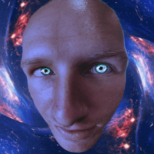 Galaxy Brain Face Fade GIF