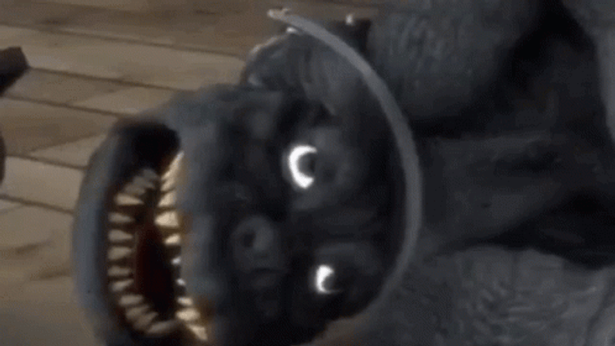 Galaxy Brain Godzilla Puppy Dog Eyes Meme GIF