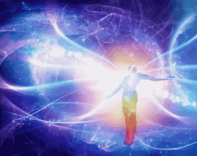 Galaxy Brain Man Collecting Thoughts GIF