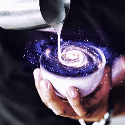Galaxy Milk Coffee GIF