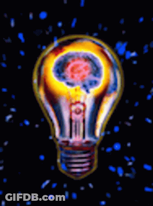 Galaxy Space Light Bulb Creative Mind GIF