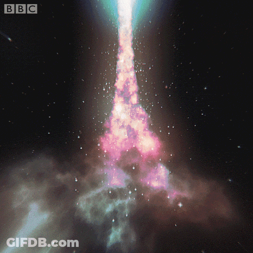 Galaxy With BBC Logo GIF