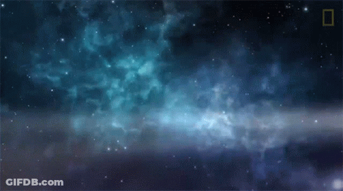 Galaxy With National Geographic Logo GIF