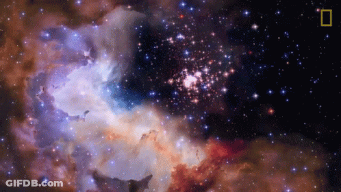 Galaxy With National Geographic Logo GIF