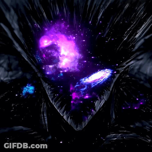 Galaxy With Purple And Blue Colors GIF
