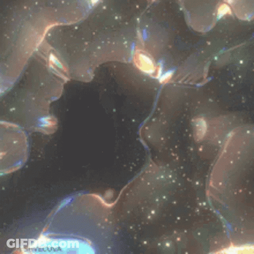 Galaxy With Stars And Bubbles GIF