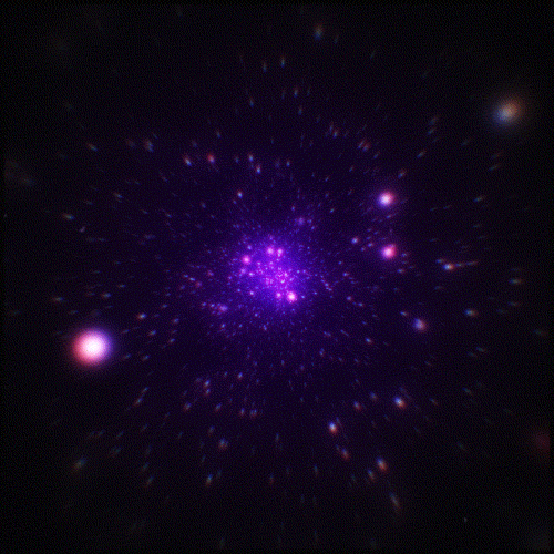 Galaxy Zoom In Glow GIF
