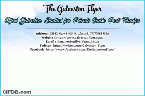 Galveston Flyer Shuttles For Private Cruise Port Transfers GIF