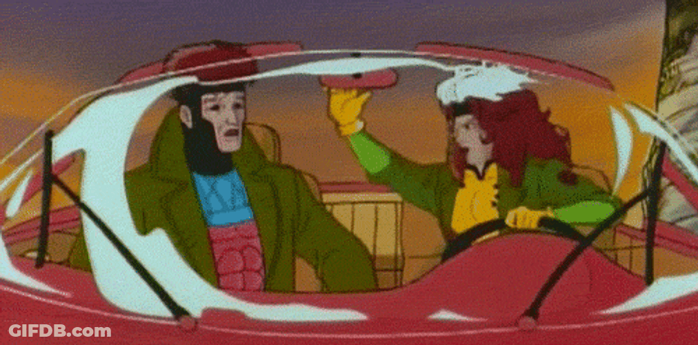Gambit Got Thrown From The Car GIF